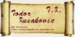 Todor Kušaković vizit kartica